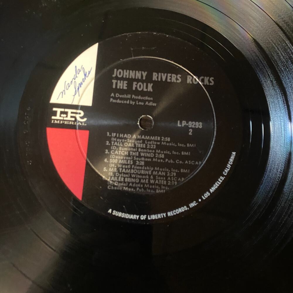 Johnny Rivers – Johnny Rivers Rocks The Folk LP - 1965 12" Vinyl - Picture 6 of 6